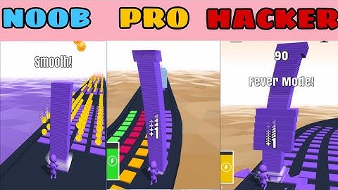 NOOB vs PRO vs HACKER in Stack Colors❤️ All Levels Gameplay, NEW Games iOS, Android