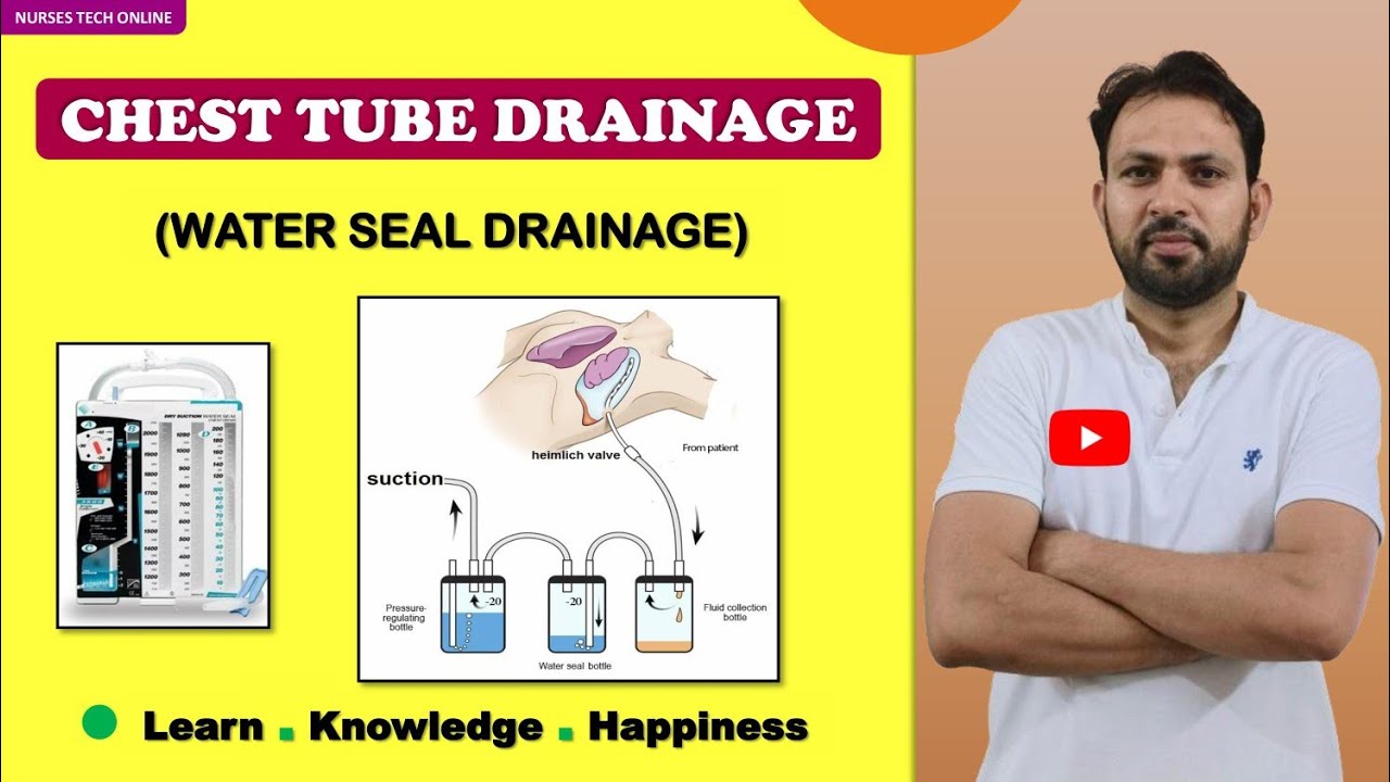 Chest tube drainage system | water seal drainage system | By:- Ravikant sir