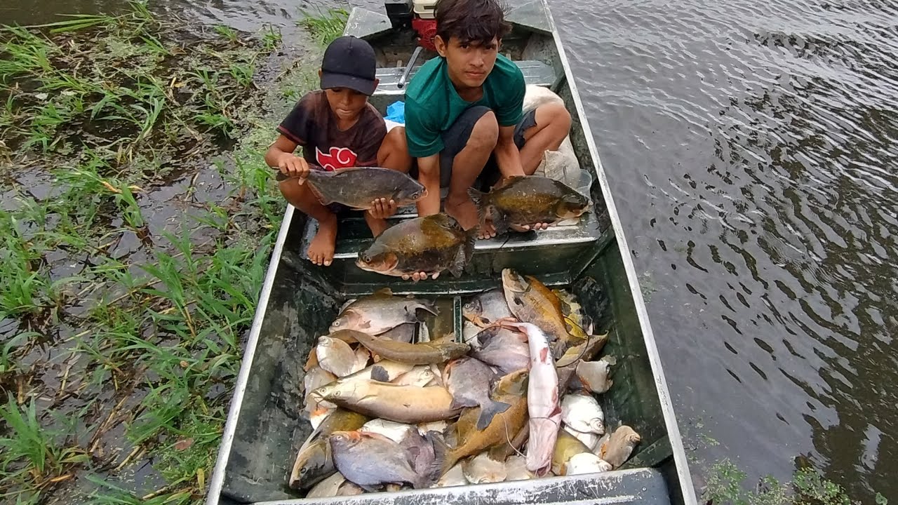 VIM OLHAR O LAGO E PEGAR A BROCA DE MALHADEIRA MAIS DEU BASTANTE PIRANHA 