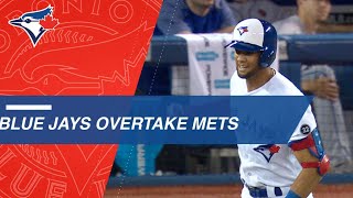 Yangervis solarte hits a game-tying three-run homer in the 7th and
lourdes gurriel follows it up 8th with two-run drive of his own about
major leagu...