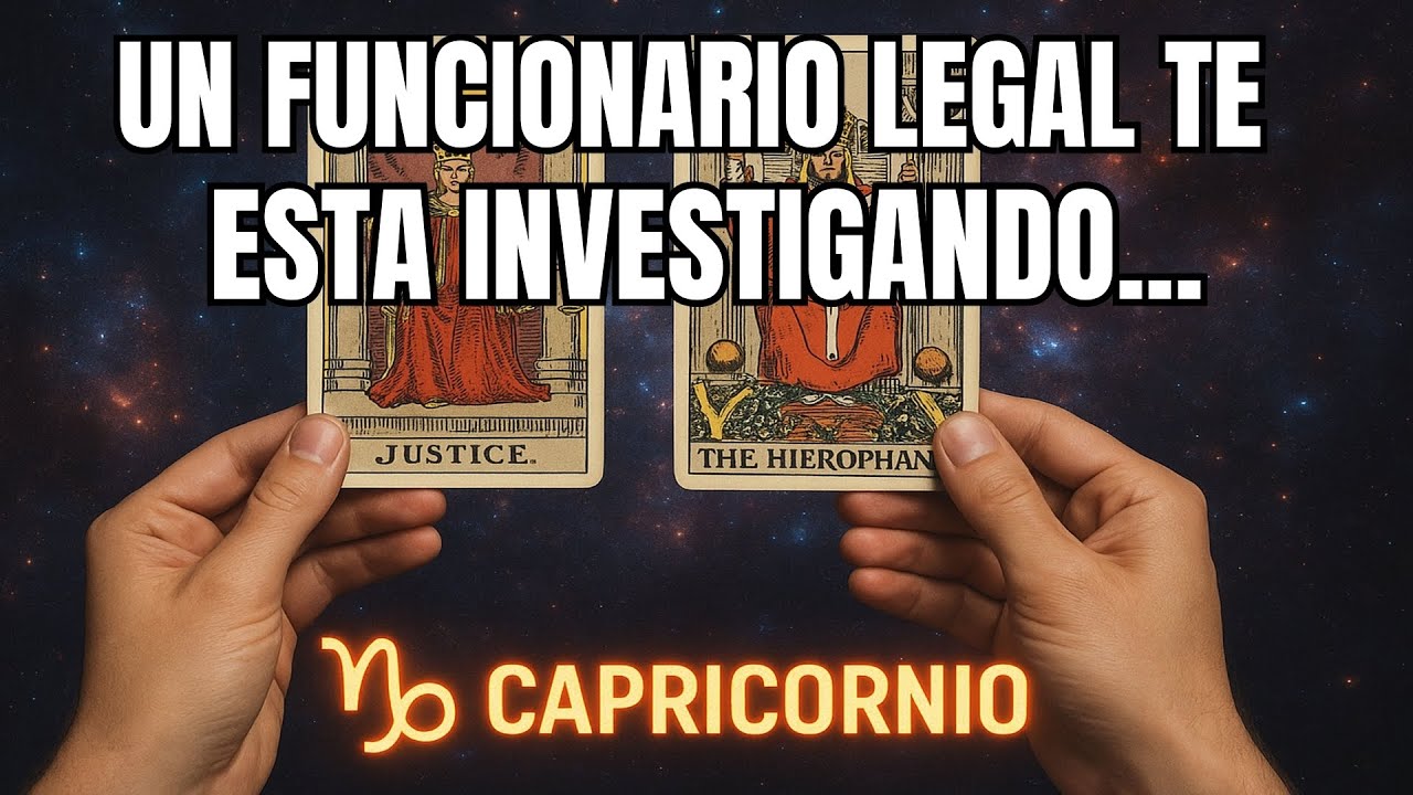 CAPRICORNIO♑️¡TEN CUIDADO! UN ALTO FUNCIONARIO LEGAL TE ESTÁ INVESTIGANDO... #tarot