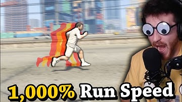 How fast can you RUN across GTA 5? (1000% Run Speed)