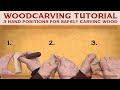 Three hand positions for SAFELY carving wood (that are also super effective!)