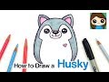 How to Draw a Husky Easy | Squishmallow