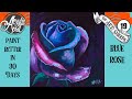 A blue Rose Easy Daily Painting Step by step Acrylic Tutorials Day 19 #AcrylicApril2020