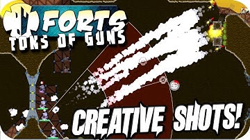 Forts Multiplayer 2v2 Gameplay Doube Slopes Of Doom, Creative Cannon Shots!