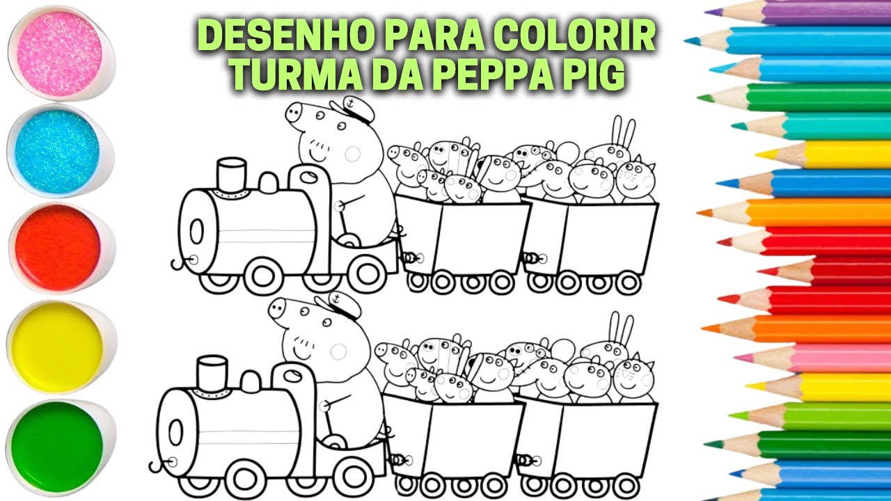 Desenho da Peppa Pig Português Brasil, Jogo de Pintar Desenhos animados