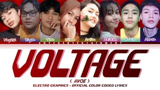 AVOE - 'VOLTAGE' (Official Color Coded Lyrics)