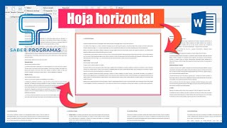 Poner en HORIZONTAL solo UNA HOJA en Word ✅ Poner en HORIZONTAL solo UNA HOJA en Word ✅
