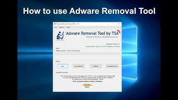 Adware Removal Tool - A freeware utility to remove adware