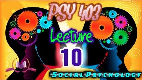 PSY 403 || Lecture 10 || The Self || Social Psychology || Short Lectures || VU Lectures