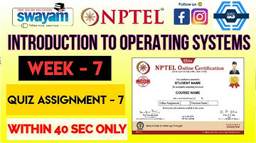 Introduction to Operating Systems - NPTEL 2023 || WEEK 7 ASSIGNMENT SOLUTION ||