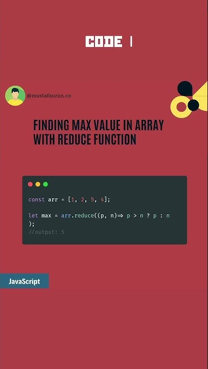 Finding Max Value In Array With Reduce Function #javascript - YouTube