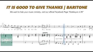 It Is Good to Give Thanks | Baritone | Vocal Guide by Bro. Genesis Abalos