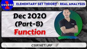 CSIR NET/JRF DEC 2020 (PART-B) | FUNCTION | ELEMENTARY SET THEORY - REAL ANALYSIS | e-point