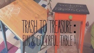 Trash to Treasure: Fun & Colorful Table