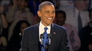 President Obama's Election Night Victory Speech - November 6, 2012 in Chicago, Illinois