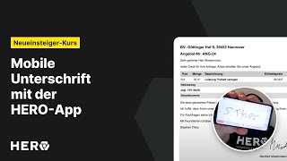 Tutorial: Mobile Unterschrift nutzen - HERO Handwerkersoftware screenshot 1