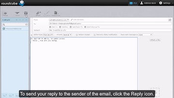 Roundcube - Replying to an email