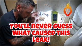 You'll never guess what caused this leak.. #plumber