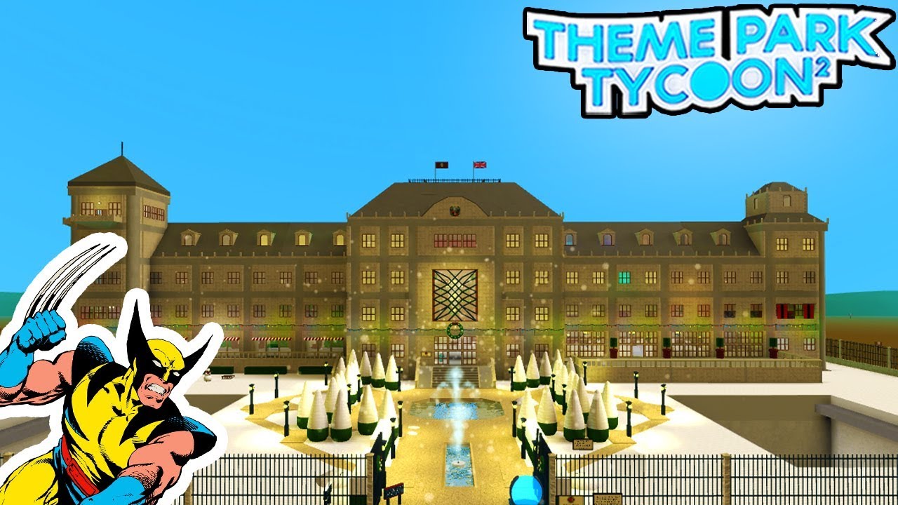 X Men Mansion Build In Theme Park Tycoon 2 Roblox Youtube - roblox theme park tycoon build a house youtube