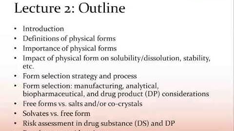 AAPS PF 101 2 Drug Substance Physical Form Selection: Vig