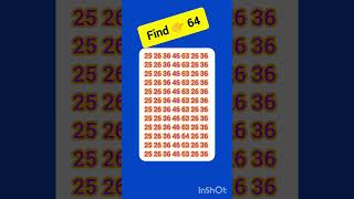 🤔Test Your Observation Skills With This FAST Number Game! #shorts #ytshorts #maths #test #iqtest
