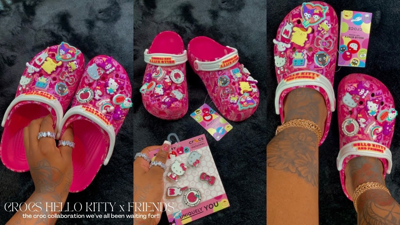 CROCS HELLO KITTY & FRIENDS UNBOXING REVIEW & TRY ON HAUL