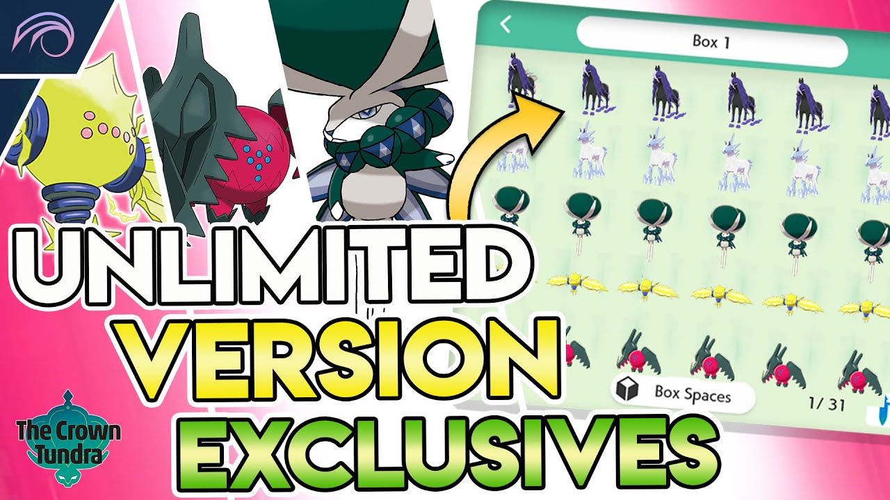 How To Get Unlimited Version Exclusives In One Game Pokemon Crown Tundra Sword And Shield Dlc Youtube