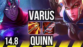 VARUS & Nami vs QUINN & Thresh (ADC) | 2400+ games, 19/3/6, Legendary | NA Master | 14.8