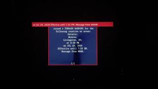 EAS TORNADO WARNING FOR MY COUNTY!!!!! (7/29/20)