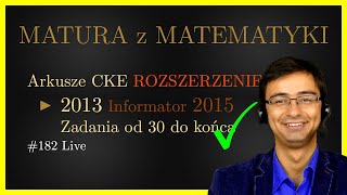 Trening matematyczny do matury 2024 poziom rozszerzony [live]