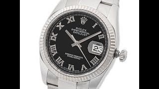 ダイヤが無くたってこの存在感ロレックス　デイトジャスト　１１６２３４　Ｓｓｗｇ　ブラックローマンダイヤル　Ｖ番