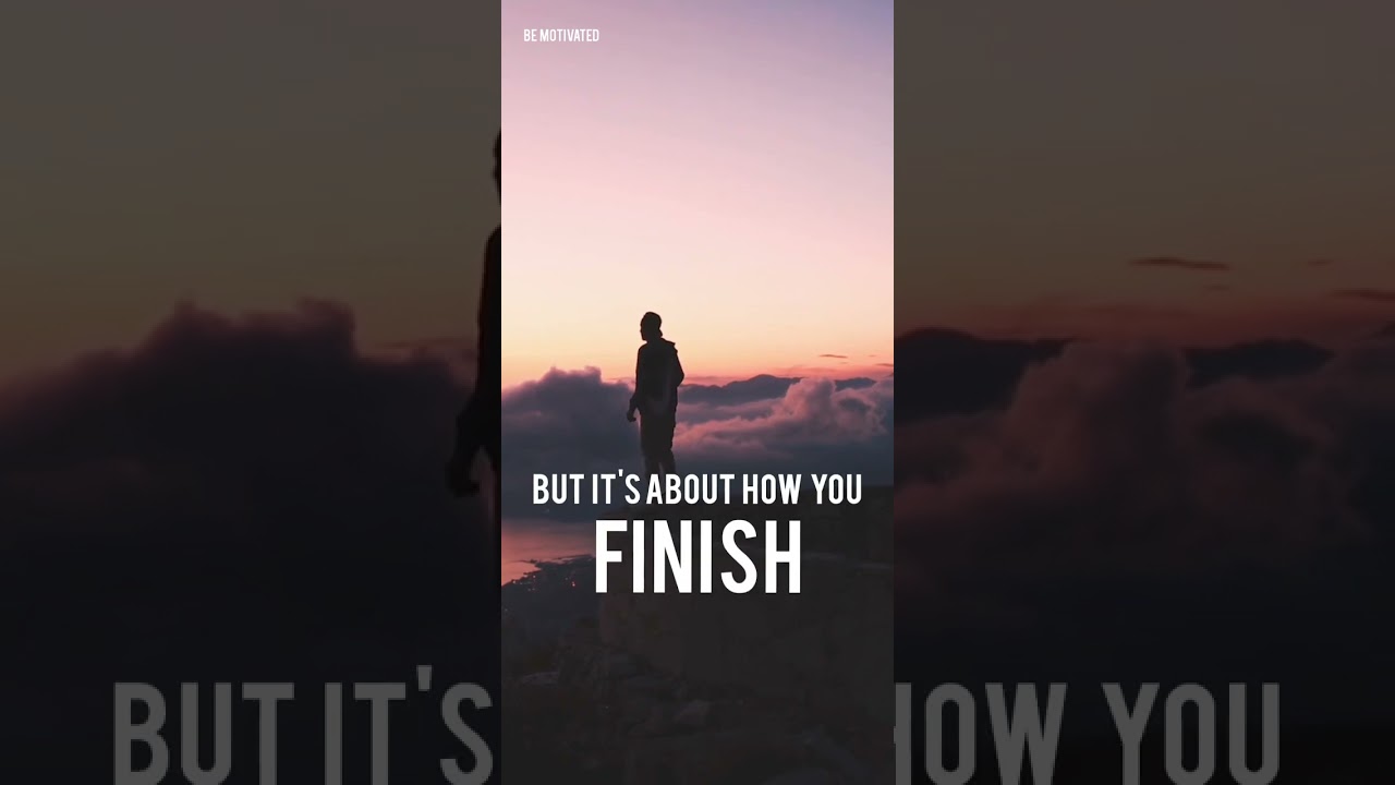 It's not the beginning but it's about how to finish