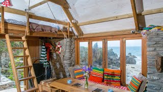 The Beach Hut nr Plymouth, Devon -  Romantic off-grid cabin with hot tub, BBQ and private beach.