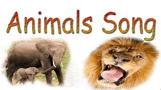 animals wild elephant lion song hayvanlar çocuk şarkısı  pre-school english song Resimi