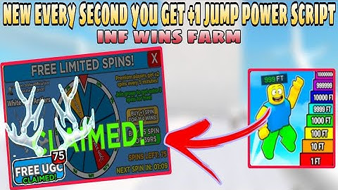 [FREE UGC] Every Second You Get +1 Jump Power Script | Inf Wins | Roblox Script | Mobile/PC | Delta
