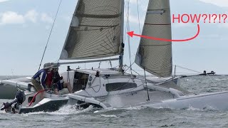 How to Raise and Lower the Mast on a Foldable Trimaran