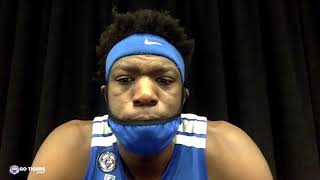 Memphis vs Cincinnati Post Game:  Sophomore Center Malcolm Dandridge