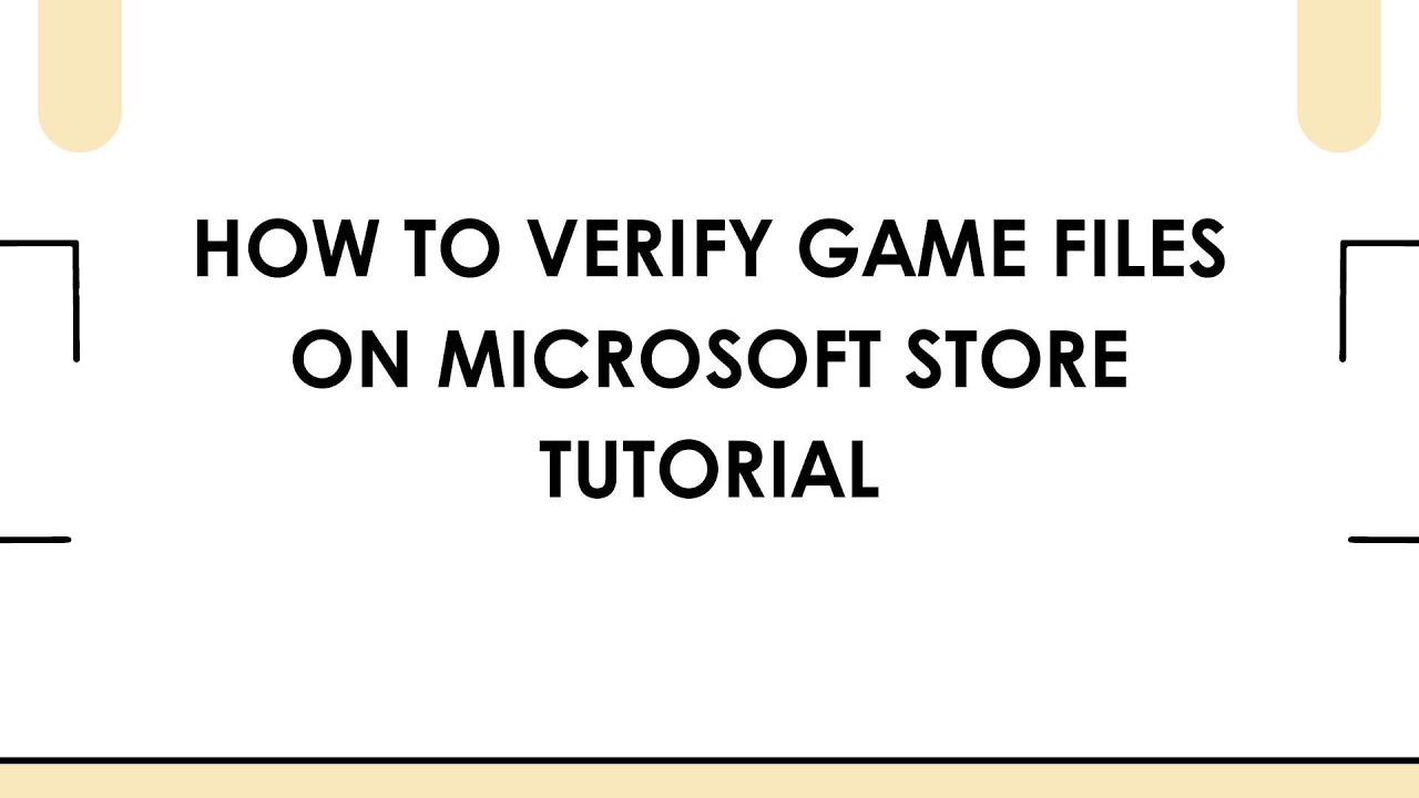 How To Verify Game Files On Microsoft Store Tutorial - YouTube