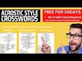 Create acrostic style crosswords for kdp publishing free for 30 days