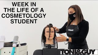 A WEEK IN THE LIFE OF A COSMETOLOGY STUDENT | Toni\&Guy Hairdressing Academy