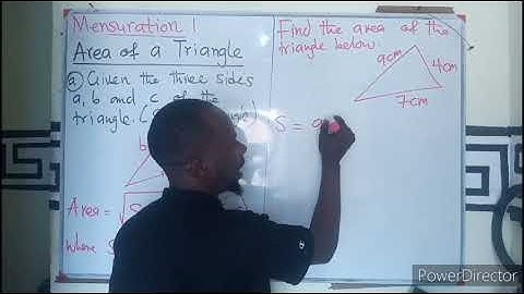 Mensuration 1: Finding the Area of a triangle when all three sides are different | Scalene triangle