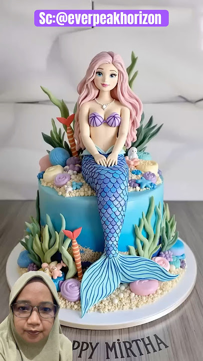 POTONG KUE MERMAID⁉️ #cake #funny