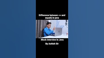 Difference between == and equal() in java | Java Interview by Ashish Sir #javainterview #programming