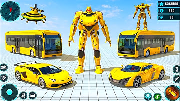 Army Bus Super Car Jet Transformation Robot Game | 3D Army Robot Fighting 2025 - Android Gameplay