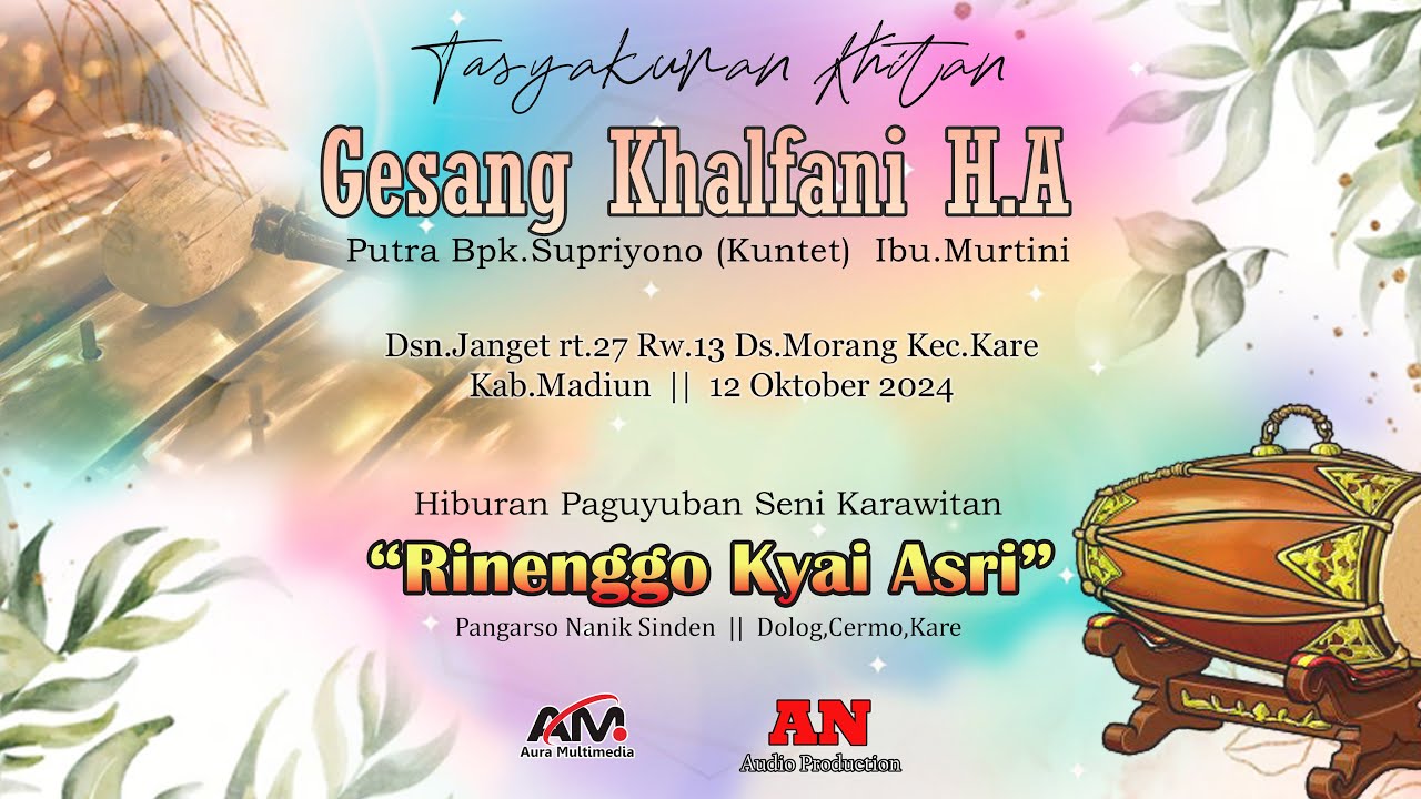 LIVE RINENGGO Kyai ASRI || Khitan GESANG KHALFANI Putra Bpk.Supriyono Ibu.Murtini Janget Morang Kare