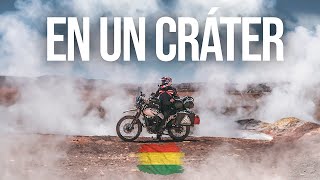 MARAVILLAS OCULTAS de BOLIVIA en MOTO  ⚠CRATER que DERRITE TODO LO CAE