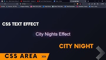 City Lights css 3 Text Effects 💣💣  #coding #htmlcss #cssanimation