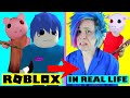 ROBLOX VS ROBLOX IN REAL LIFE!!! PIGGY GAME, GIANT BRUNO ENCANTO HEAD, HUGGY WUGGY, AND MORE!